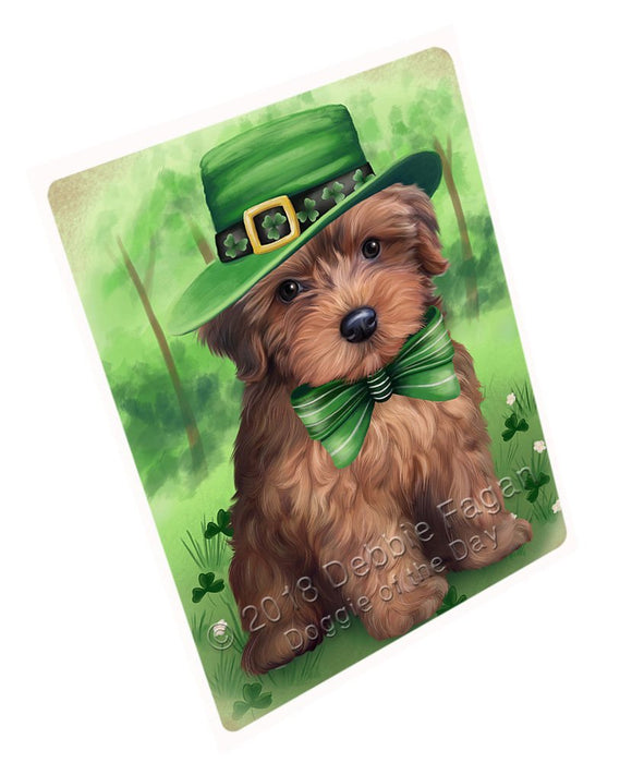 St. Patricks Day Irish Portrait Yorkipoo Dog Tempered Cutting Board C51801