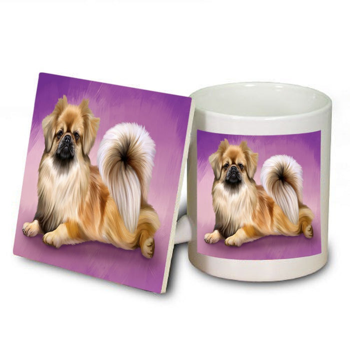 Tibetan Spaniel Dog Mug and Coaster Set