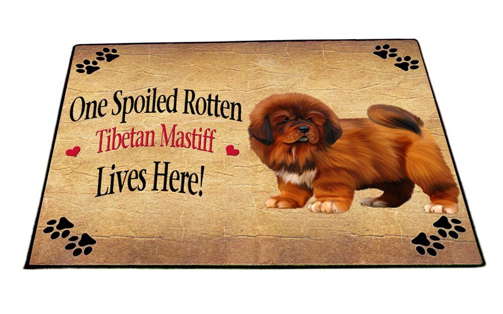 Spoiled Rotten Tibetan Mastiff Dog Indoor/Outdoor Floormat
