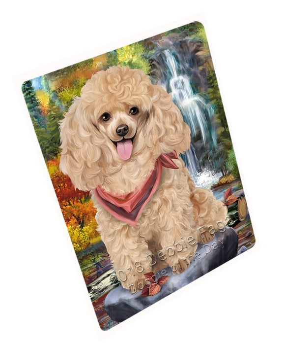 Scenic Waterfall Poodle Dog Magnet Mini (3.5" x 2") MAG52302