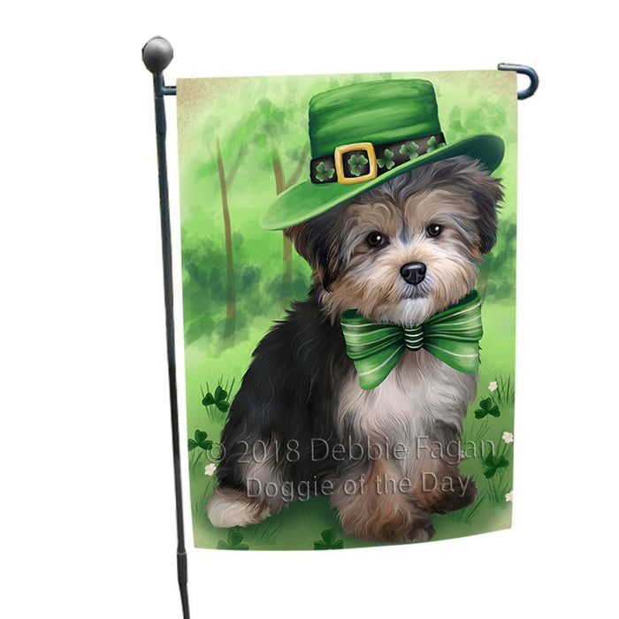 St. Patricks Day Irish Portrait Yorkipoo Dog Garden Flag GFLG49221