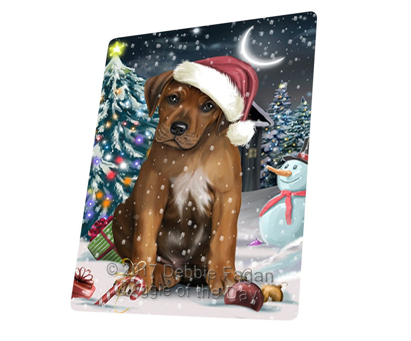 Have A Holly Jolly Christmas Rhodesian Ridgeback Dog In Holiday Background Magnet Mini (3.5" x 2") D117