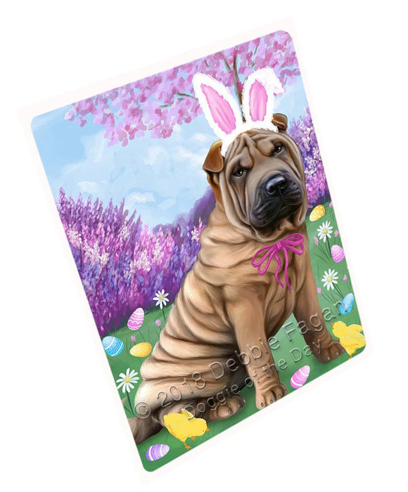 Shar Pei Dog Easter Holiday Tempered Cutting Board C52029