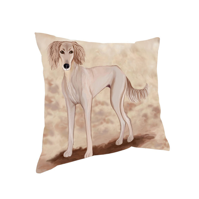 Saluki Puppy Dog Throw Pillow