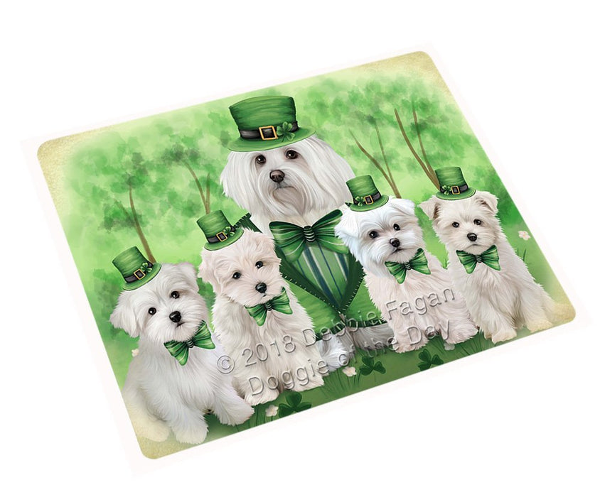 St. Patricks Day Irish Portrait Malteses Dog Large Refrigerator / Dishwasher Magnet RMAG54978