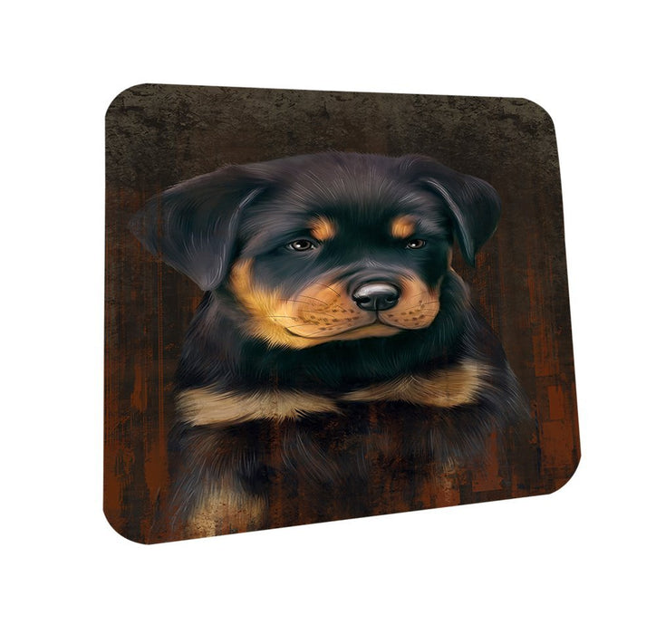 Rustic Rottweiler Dog Coasters Set of 4 CST48218