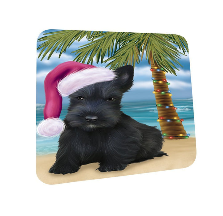 Summertime Scottish Terrier Dog on Beach Christmas Coasters CST414 (Set of 4)