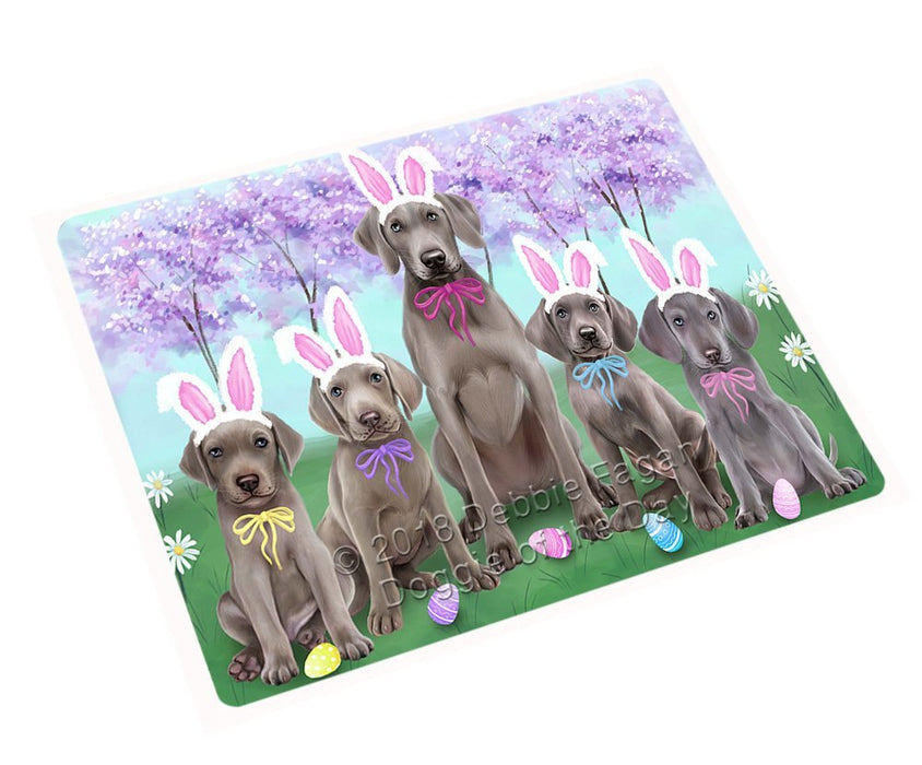 Weimaraners Dog Easter Holiday Tempered Cutting Board C52146
