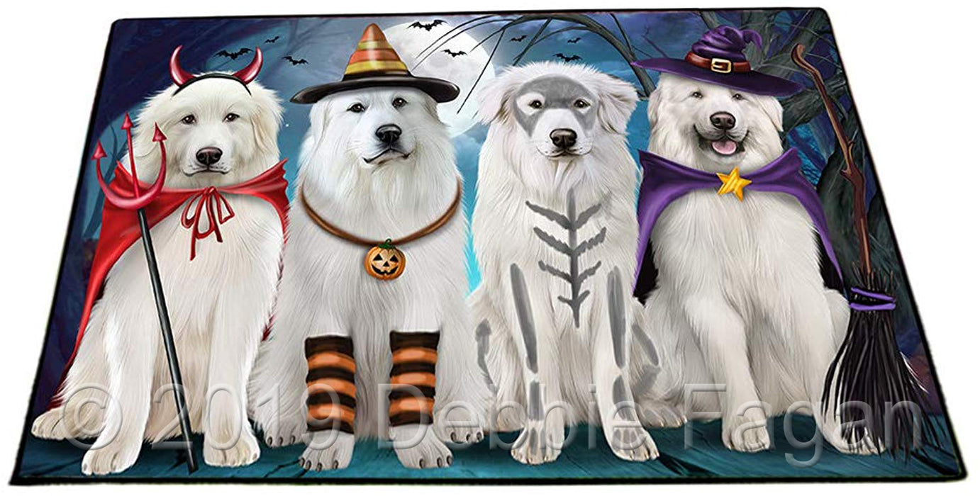 Happy Halloween Trick or Treat Great Pyrenee Dog Floormat FLMS51807
