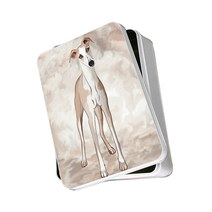 Whippet Dog Photo Storage Tin