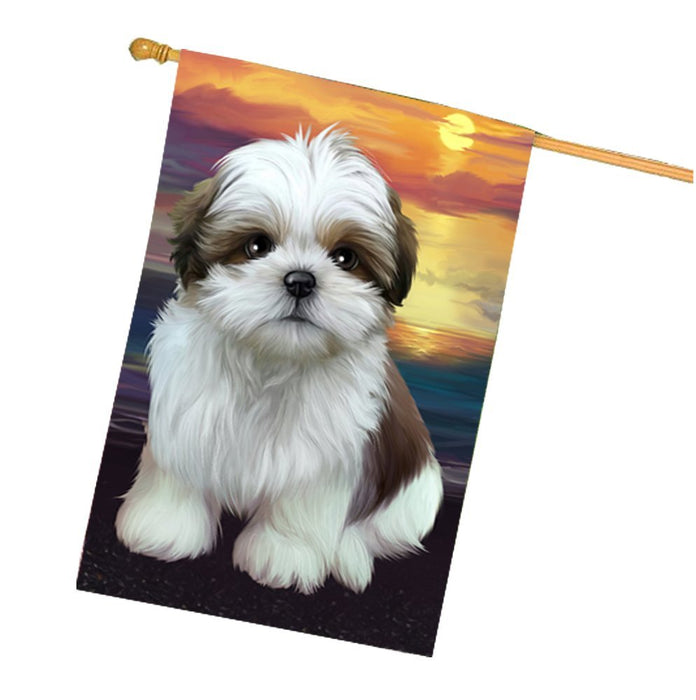 Shih Tzu Dog House Flag HF436