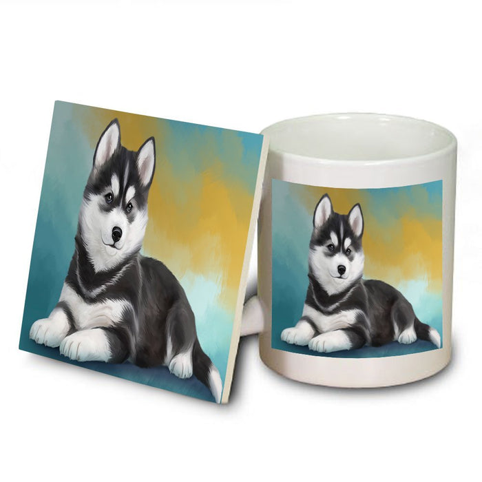 Siberian Husky Dog Mug and Coaster Set