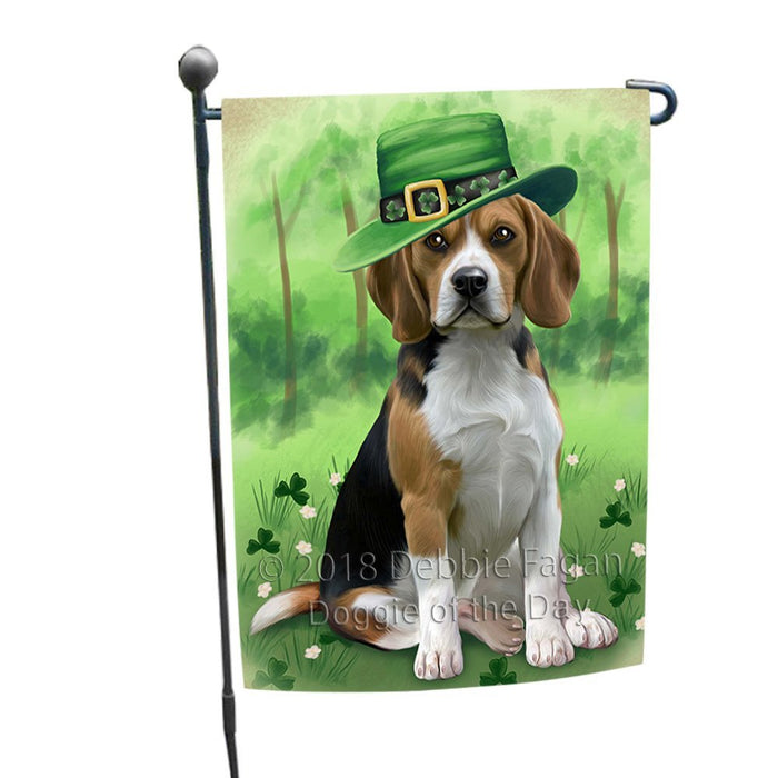 St. Patricks Day Irish Portrait Beagle Dog Garden Flag GFLG49097