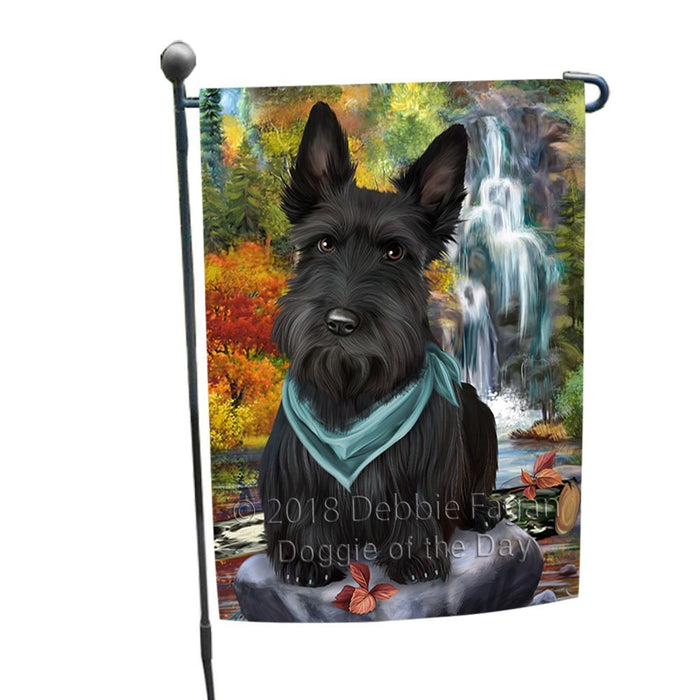 Scenic Waterfall Scottish Terrier Dog Garden Flag GFLG49334