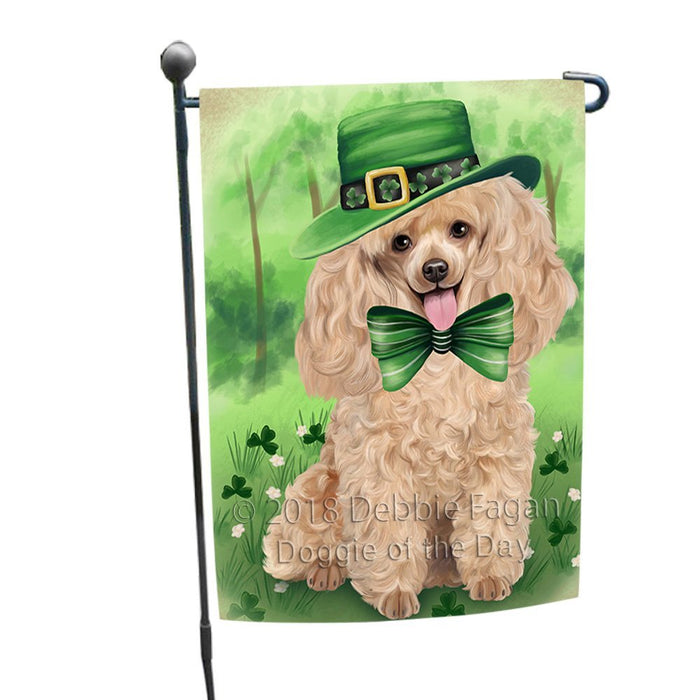 St. Patricks Day Irish Portrait Poodle Dog Garden Flag GFLG49140