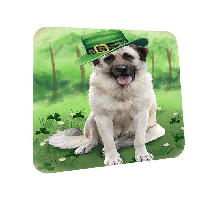St. Patricks Day Irish Portrait Anatolian Shepherd Dog Coasters Set of 4 CST48412