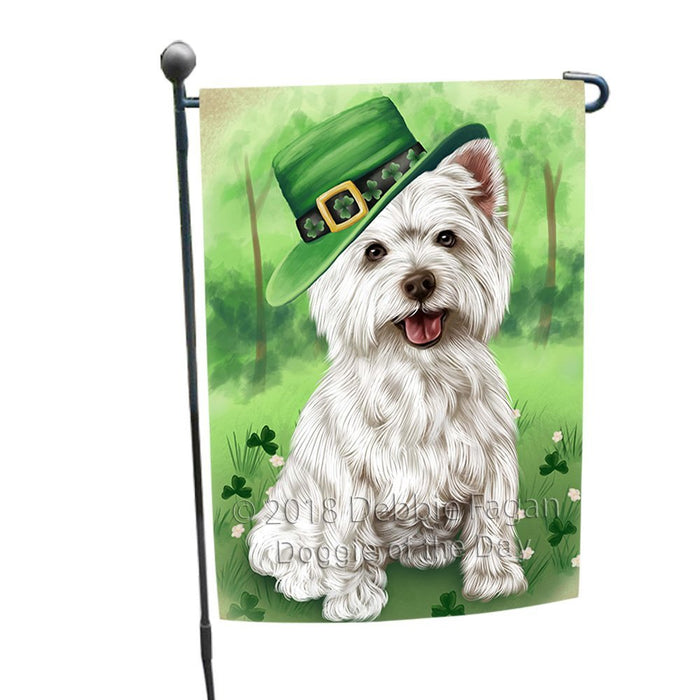 St. Patricks Day Irish Portrait West Highland White Terrier Dog Garden Flag GFLG49213