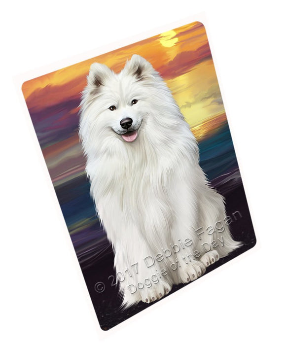 Samoyed Dog Tempered Cutting Board C49404