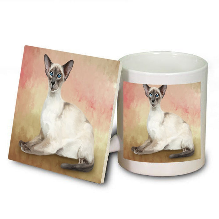 Thai Cat Mug and Coaster Set