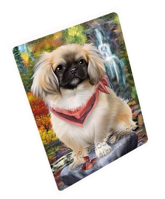 Scenic Waterfall Pekingese Dog Magnet Mini (3.5" x 2") MAG52266