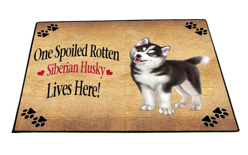 Spoiled Rotten Siberian Husky Dog Indoor/Outdoor Floormat