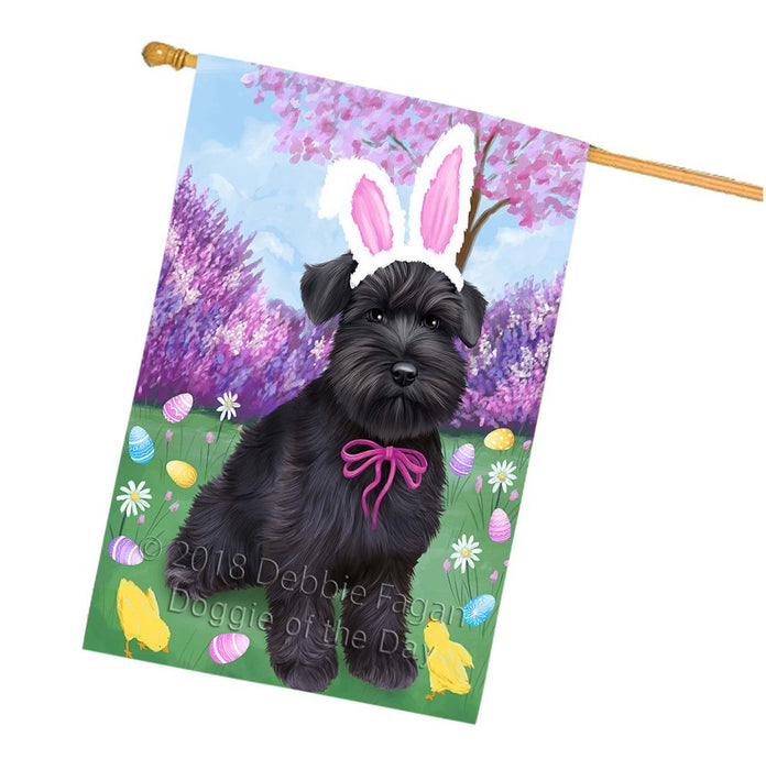 Schnauzer Dog Easter Holiday House Flag FLG49346