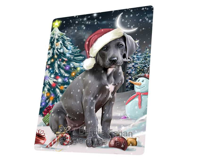 Have A Holly Jolly Christmas Great Dane Dog In Holiday Background Magnet Mini (3.5" x 2") D095