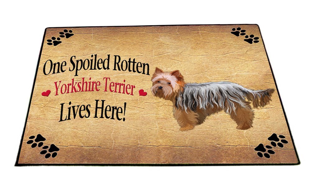 Spoiled Rotten Yorkshire Terrier Dog Indoor/Outdoor Floormat