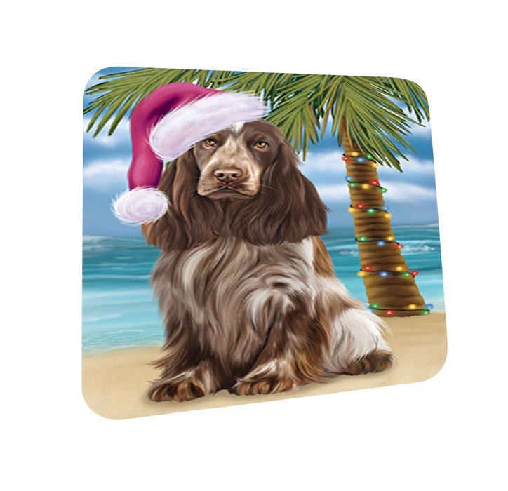 Summertime Cocker Spaniel Dog on Beach Christmas Coasters CST493 (Set of 4)