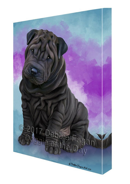 Shar Pei Dog Canvas Wall Art D111