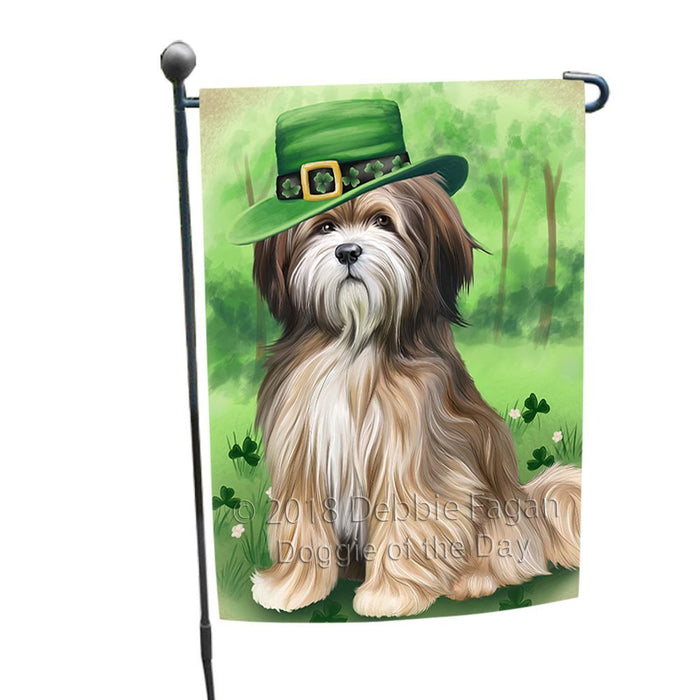 St. Patricks Day Irish Portrait Tibetan Terrier Dog Garden Flag GFLG49198