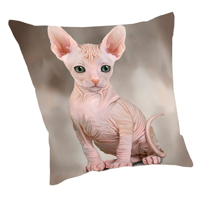 Sphynx Cat Throw Pillow D055