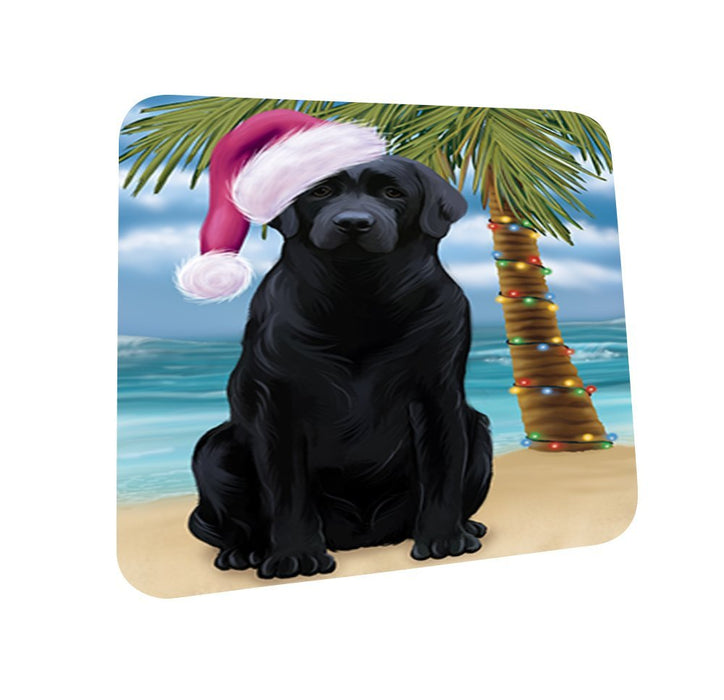 Summertime Labrador Dog on Beach Christmas Coasters CST528 (Set of 4)