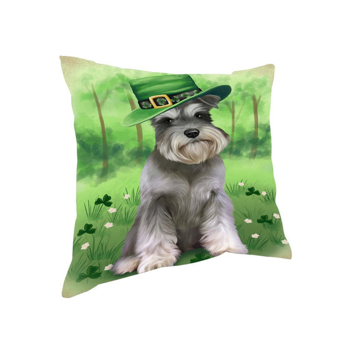 St. Patricks Day Irish Portrait Schnauzer Dog Pillow PIL52876