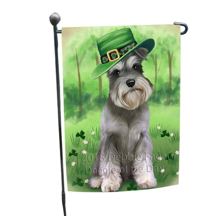 St. Patricks Day Irish Portrait Schnauzer Dog Garden Flag GFLG49164