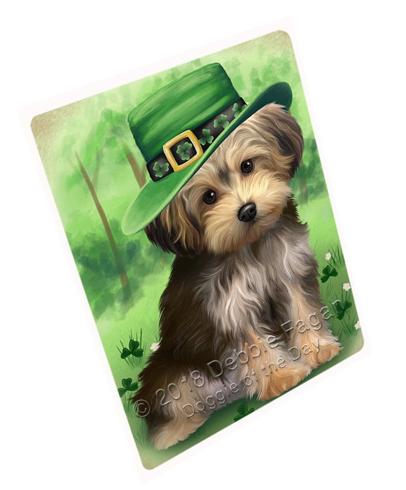 St. Patricks Day Irish Portrait Yorkipoo Dog Large Refrigerator / Dishwasher Magnet RMAG55578