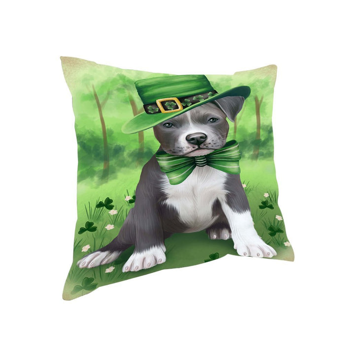 St. Patricks Day Irish Portrait Pit Bull Dog Pillow PIL52740