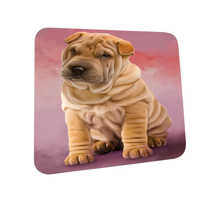 Shar Pei Dog Coasters Set of 4