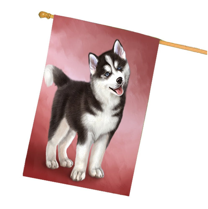 Siberian Husky Dog House Flag FLGA48125