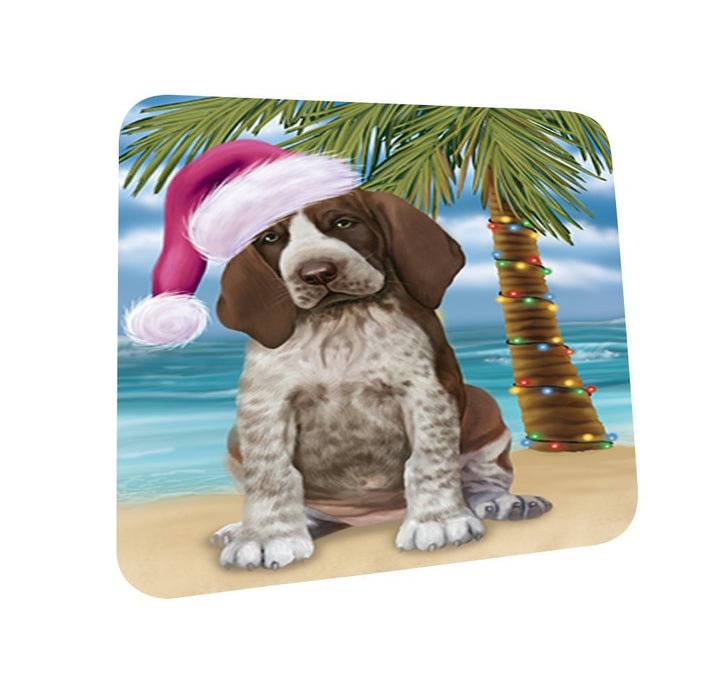 Summertime Bracco Italiano Puppy on Beach Christmas Coasters CST467 (Set of 4)