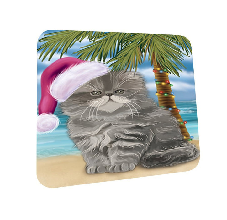 Summertime Persian Cat on Beach Christmas Coasters CST546 (Set of 4)