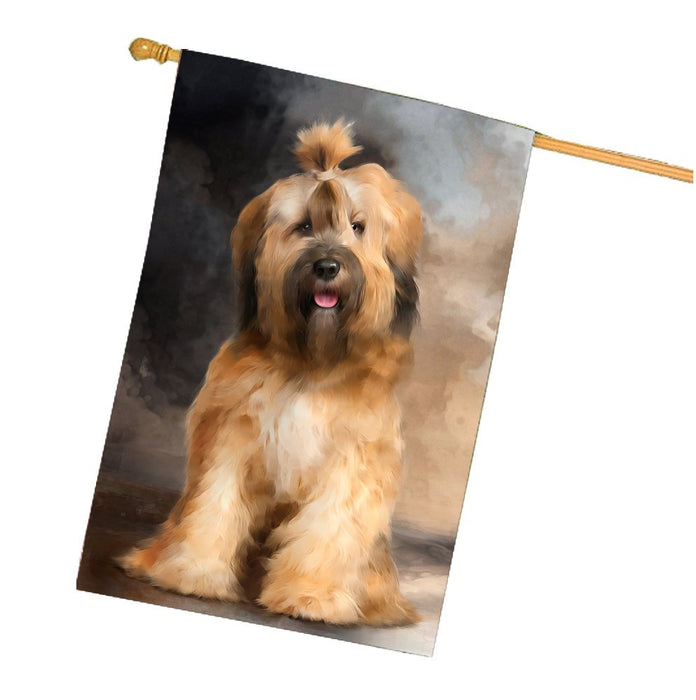 Tibetan Terrier Dog House Flag