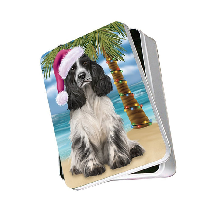 Summertime Cocker Spaniel Dog on Beach Christmas Photo Storage Tin PTIN0617