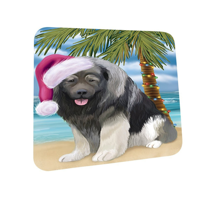 Summertime Caucasian Ovcharka Dog on Beach Christmas Coasters CST478 (Set of 4)
