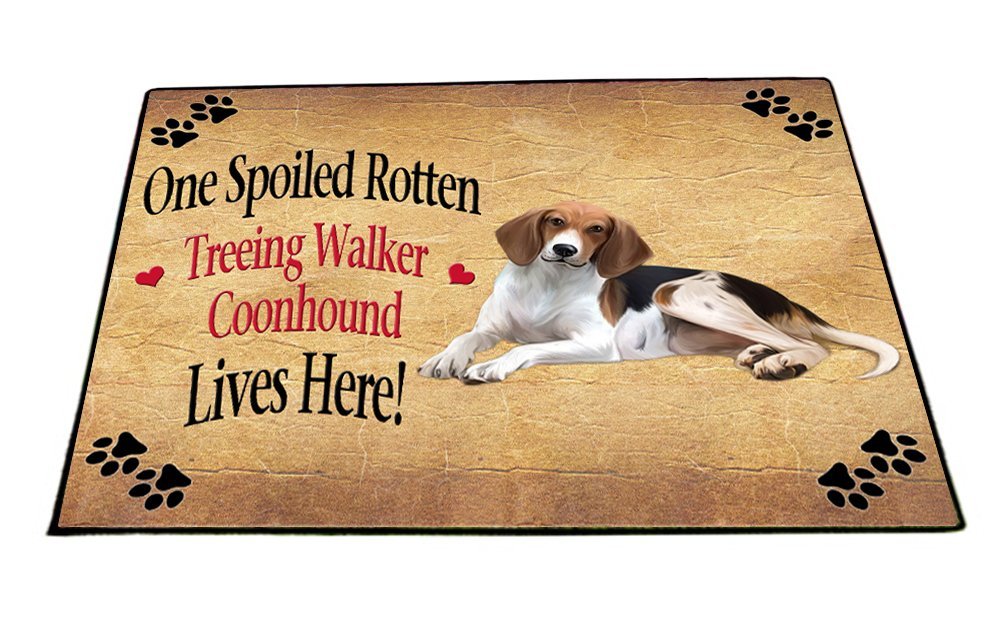 Spoiled Rotten Treeing Walker Coonhound Dog Indoor/Outdoor Floormat
