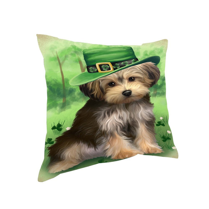 St. Patricks Day Irish Portrait Yorkipoo Dog Pillow PIL53084