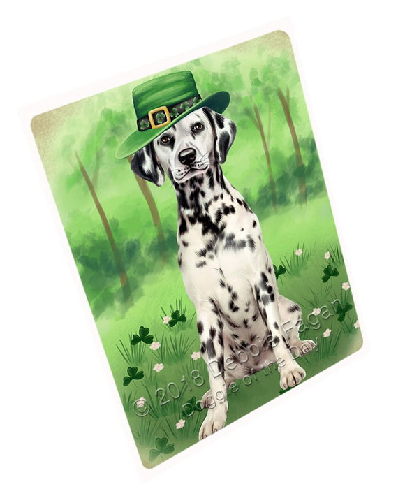St. Patricks Day Irish Portrait Dalmatian Dog Tempered Cutting Board C50244