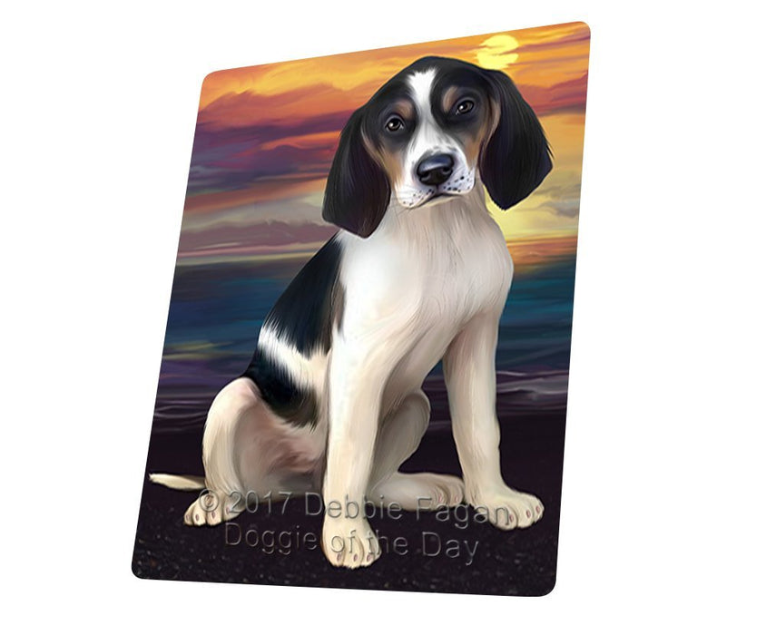 Treeing Walker Coonhound Dog Art Portrait Print Woven Throw Sherpa Plush Fleece Blanket D440