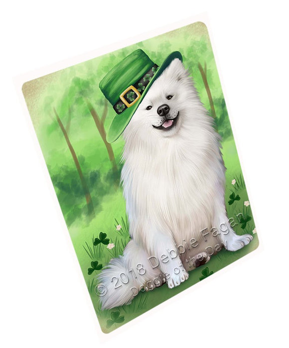 St. Patricks Day Irish Portrait American Eskimo Dog Large Refrigerator / Dishwasher RMAG50382