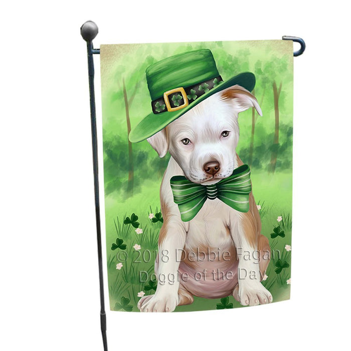 St. Patricks Day Irish Portrait Pit Bull Dog Garden Flag GFLG49131